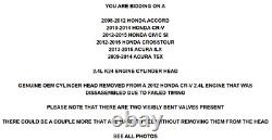 2008-2015 Honda 2.4L K24Z 4 Cyl Engine Cylinder Head OEM Bare TWO BENT VALVES