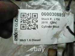 Honda CIVIC Cylinder Head 1.6 Diesel N16a1 Mk9 2012 2017